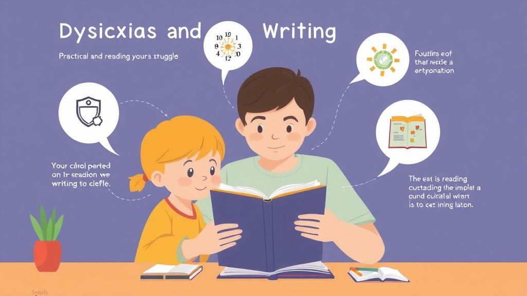 Visual guide for practical steps in dyslexia and writing struggles