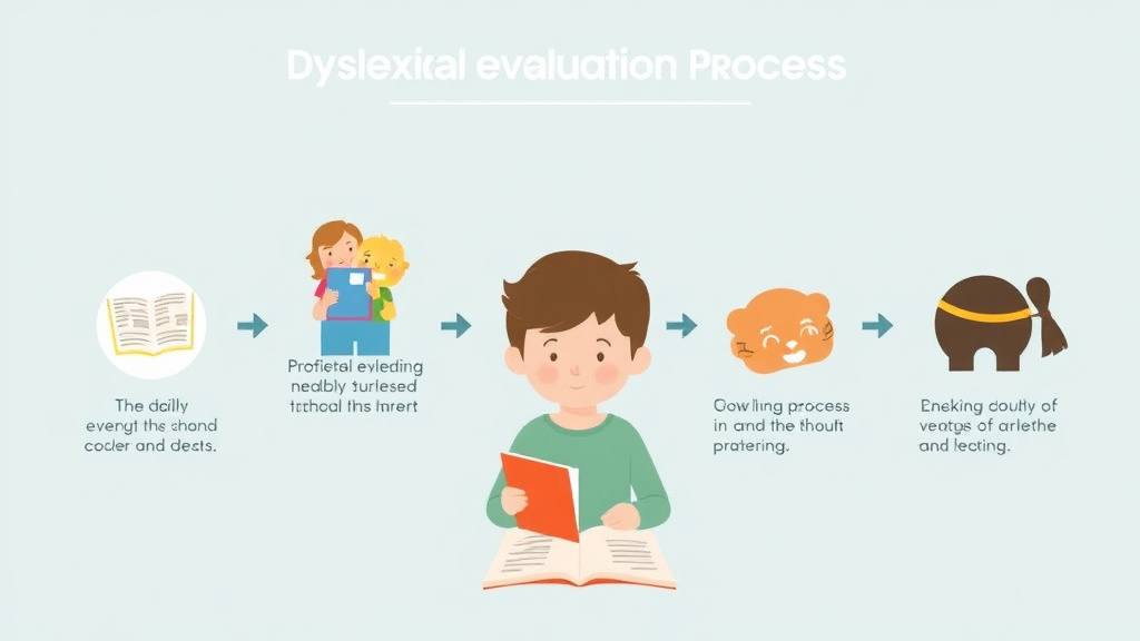 Visual guide for practical steps in dyslexia evaluation process