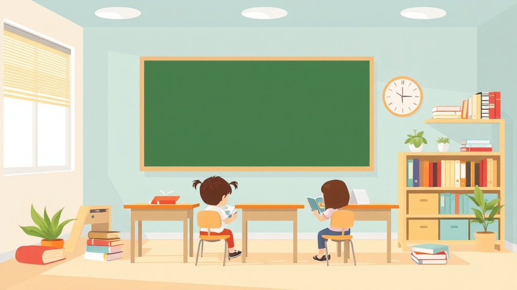 Illustration showing key concepts related to dyslexia friendly classroom setup