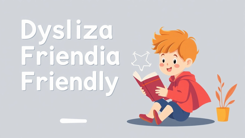 Illustration showing key concepts related to dyslexia friendly fonts