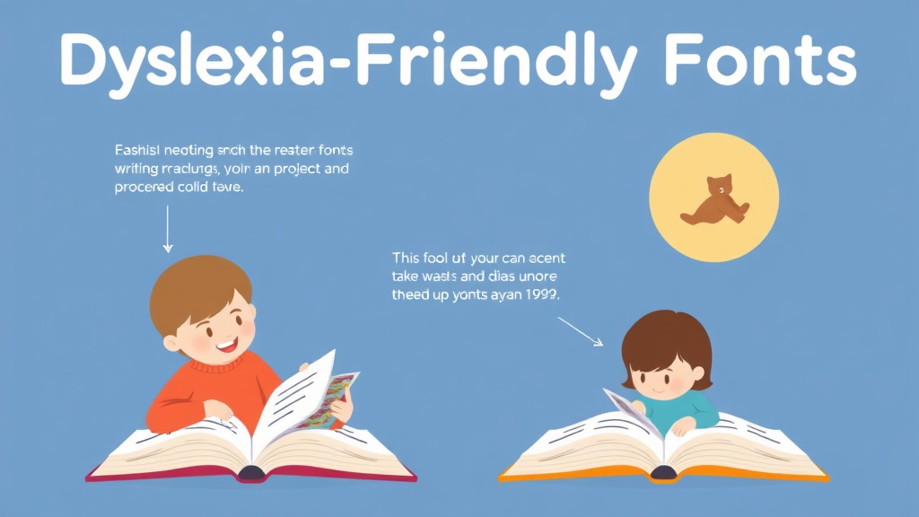Visual guide for practical steps in dyslexia friendly fonts