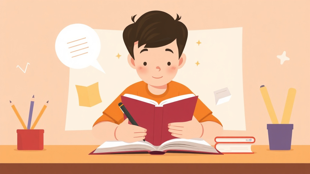 Illustration showing key concepts related to dyslexia friendly note taking methods