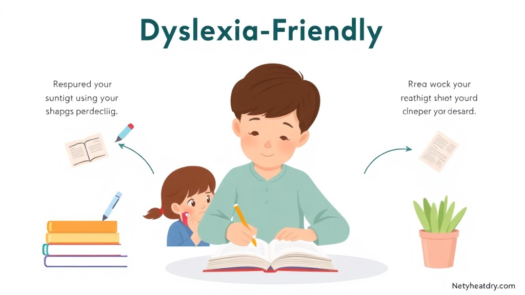 Visual guide for practical steps in dyslexia friendly note taking methods