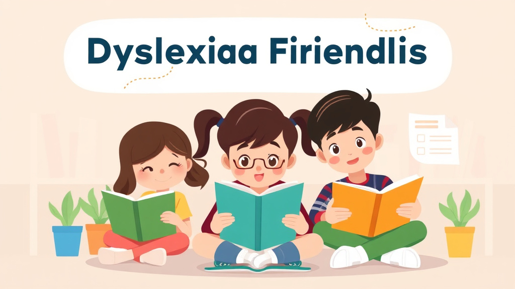 Illustration showing key concepts related to dyslexia friendly test taking tips
