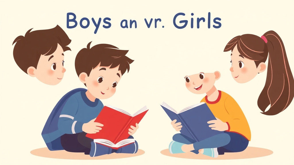 Illustration showing key concepts related to dyslexia in boys vs girls