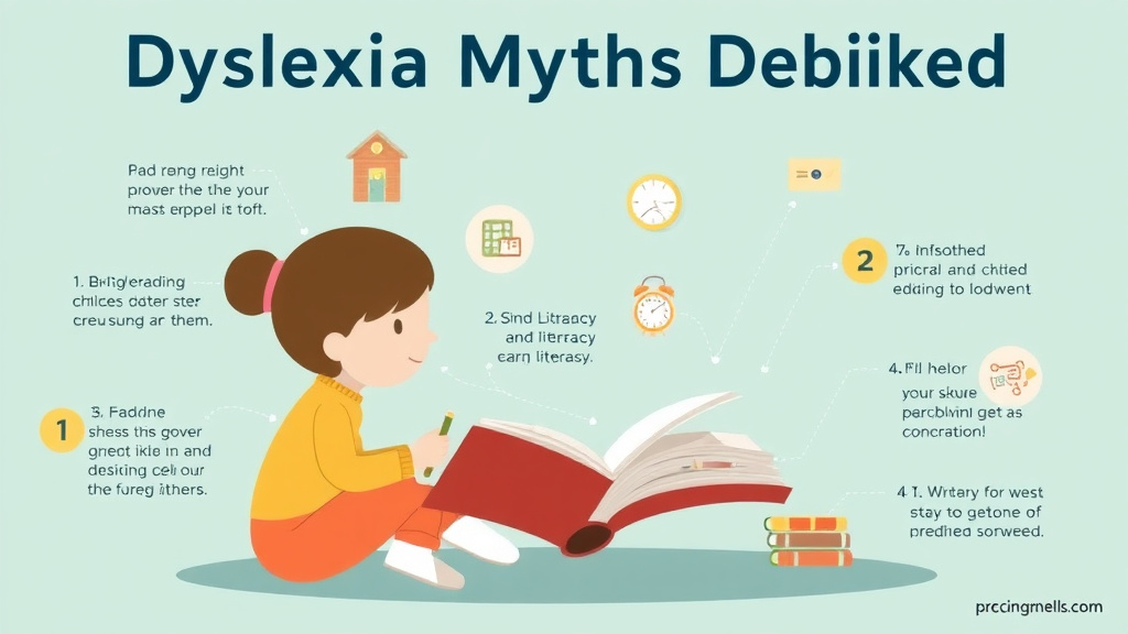 Visual guide for practical steps in dyslexia myths debunked
