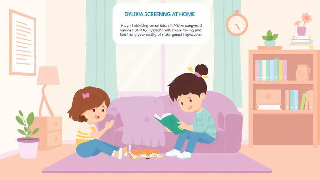 Visual guide for practical steps in dyslexia screening at home