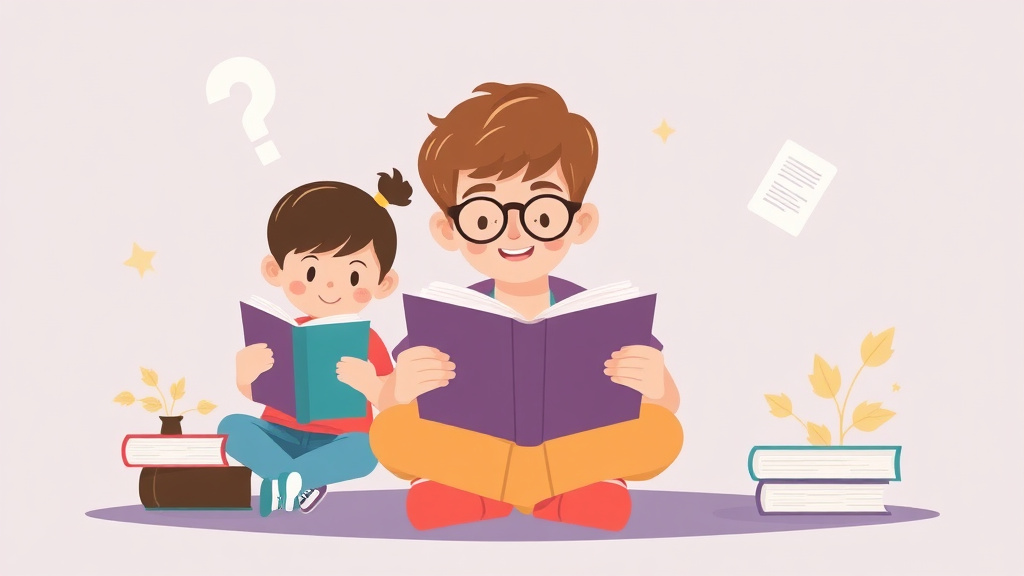 Illustration showing key concepts related to signs of dyslexia in 10 year olds