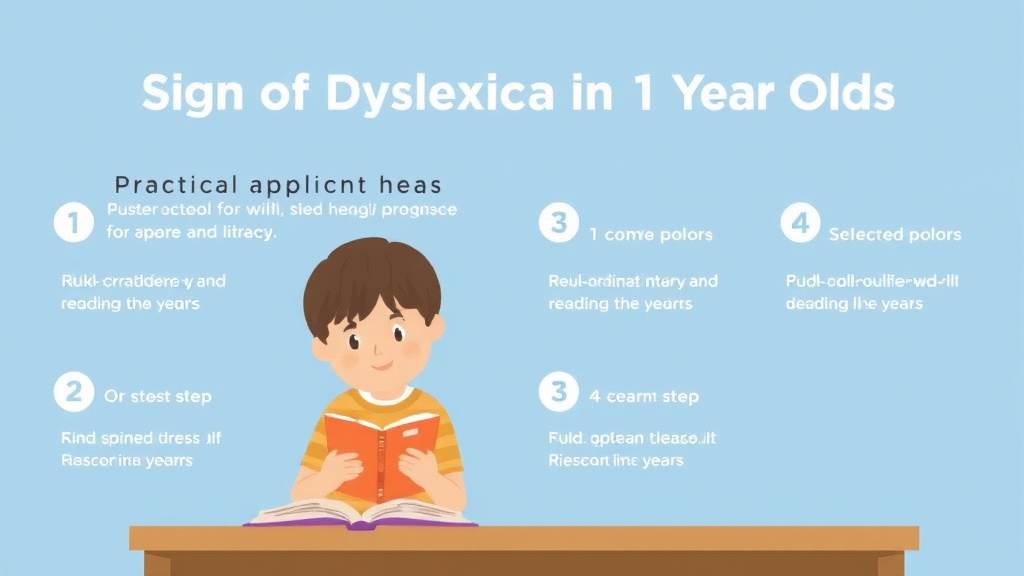 Visual guide for practical steps in signs of dyslexia in 11 year olds