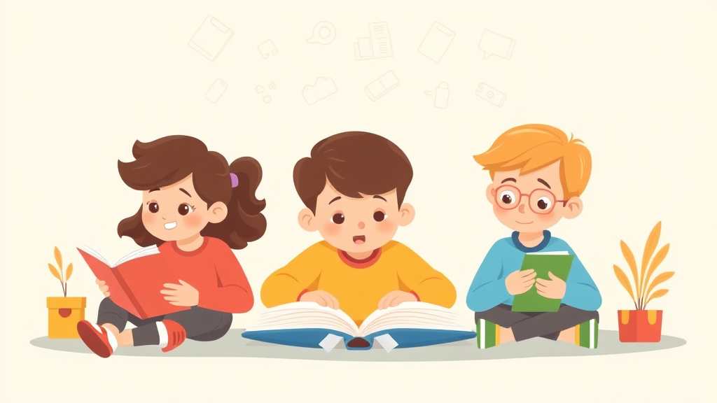 Illustration showing key concepts related to signs of dyslexia in 12 year olds