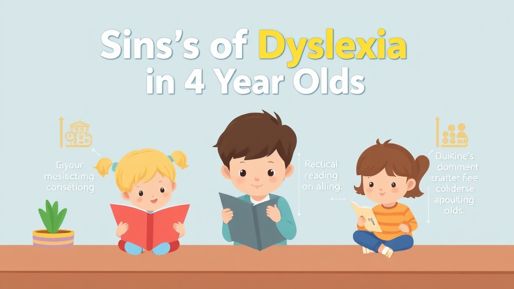 Visual guide for practical steps in signs of dyslexia in 4 year olds