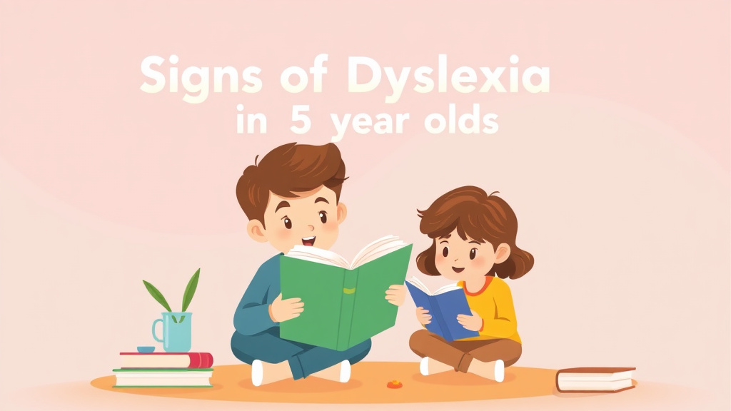 Illustration showing key concepts related to signs of dyslexia in 5 year olds
