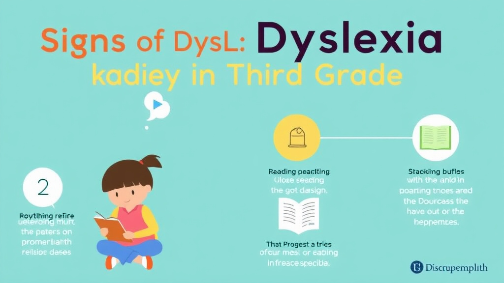 Visual guide for practical steps in signs of dyslexia in third graders