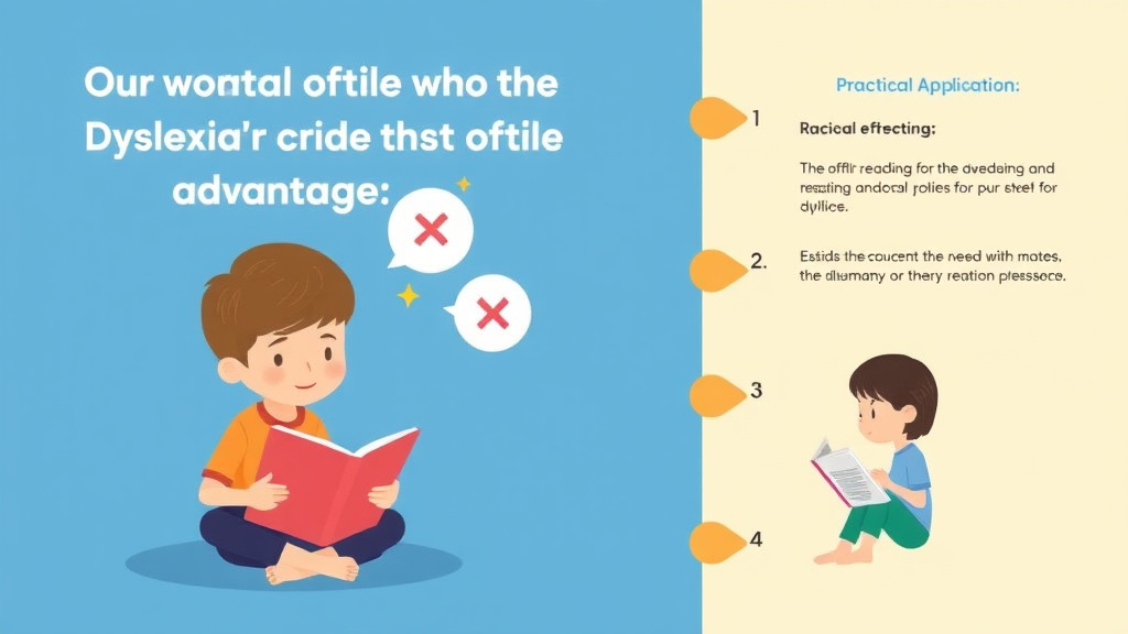 Visual guide for practical steps in dyslexia strengths and advantages