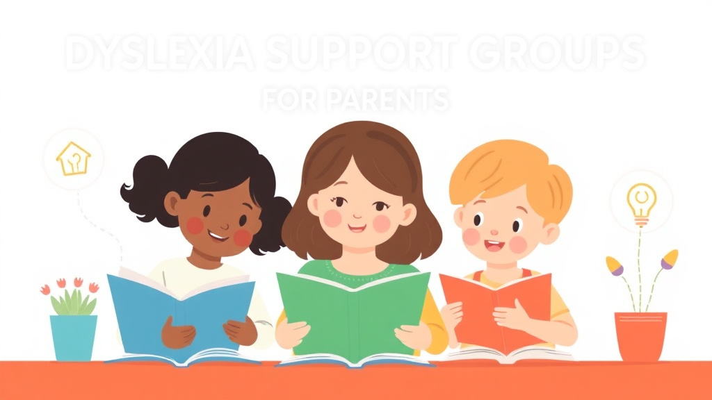 Visual guide for practical steps in dyslexia support groups for parents
