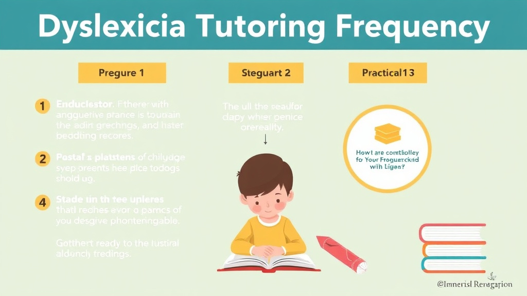 Visual guide for practical steps in dyslexia tutoring frequency