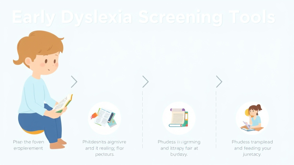 Visual guide for practical steps in early dyslexia screening tools