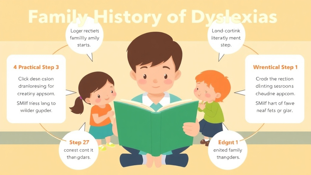 Visual guide for practical steps in family history of dyslexia risks