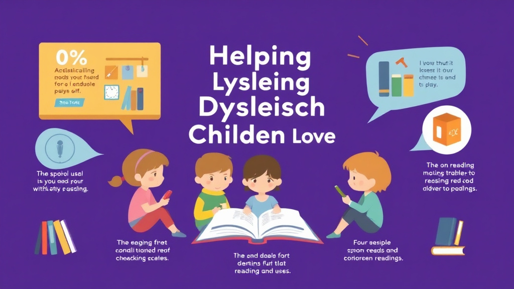 Visual guide for practical steps in helping dyslexic children love reading