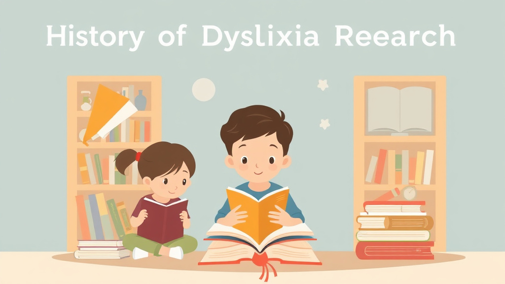 Illustration showing key concepts related to history of dyslexia research