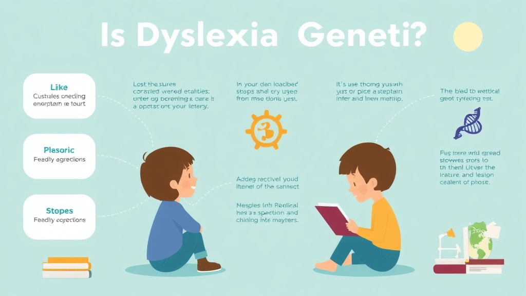 Visual guide for practical steps in is dyslexia genetic