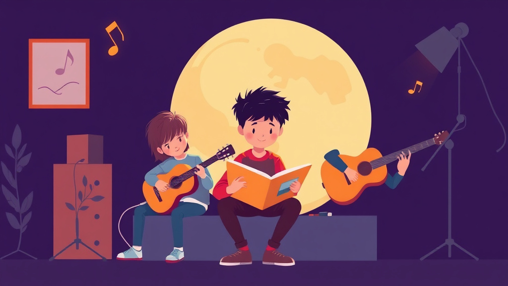 Illustration showing key concepts related to musicians with dyslexia