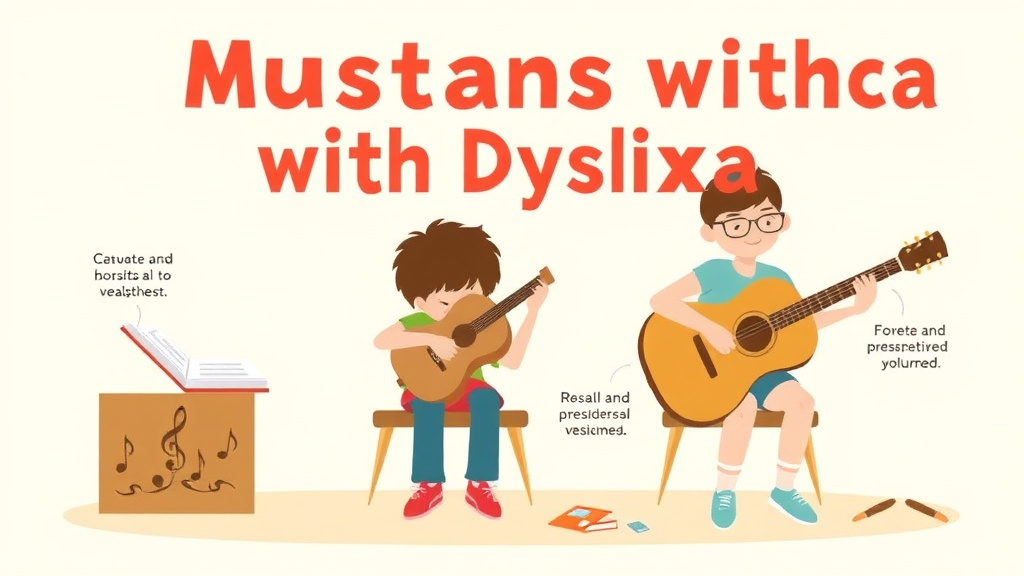 Visual guide for practical steps in musicians with dyslexia
