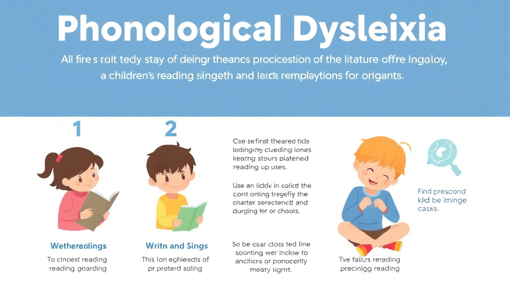 Visual guide for practical steps in phonological dyslexia