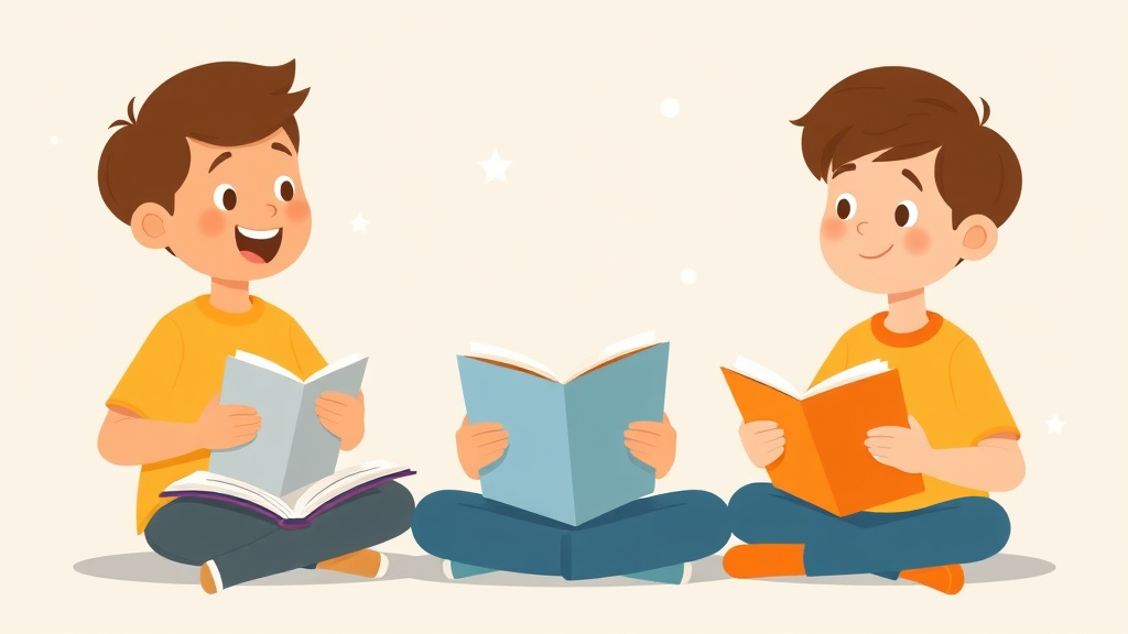 Illustration showing key concepts related to positive self talk for dyslexic kids