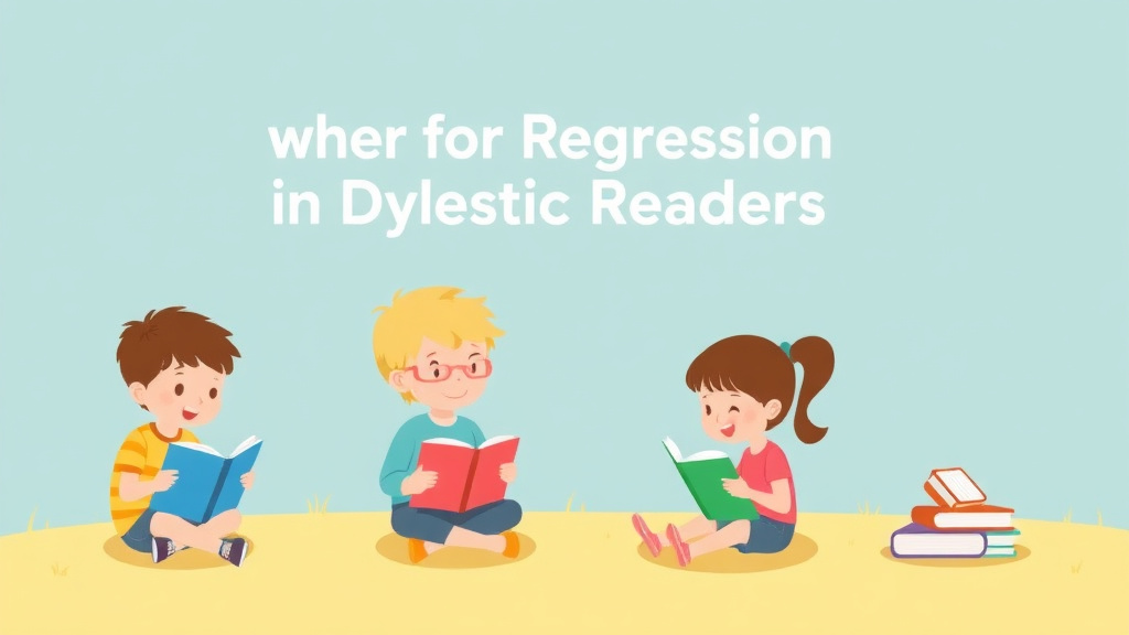 Visual guide for practical steps in summer regression in dyslexic readers