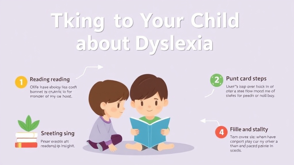 Visual guide for practical steps in talking to your child about dyslexia