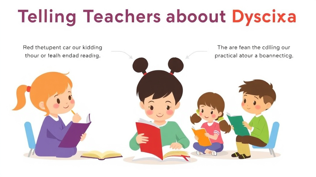 Visual guide for practical steps in telling teachers about dyslexia