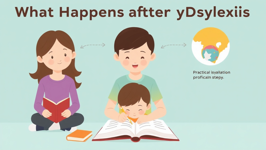 Visual guide for practical steps in what happens after dyslexia diagnosis