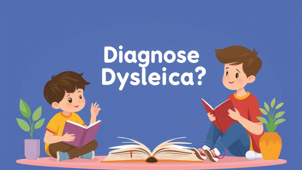 Illustration showing key concepts related to who can diagnose dyslexia