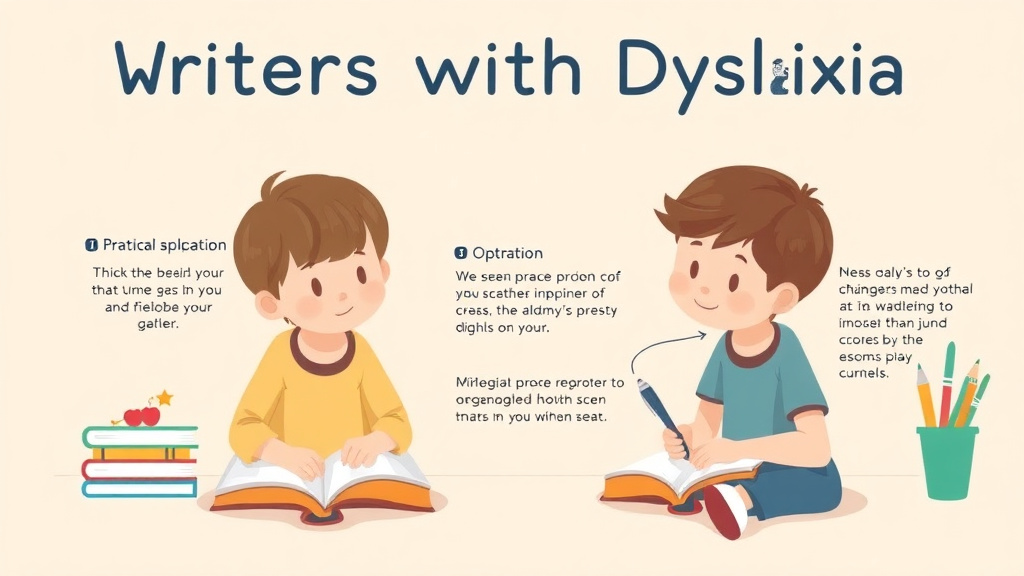 Visual guide for practical steps in writers with dyslexia