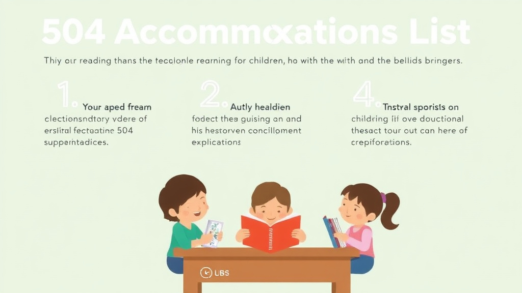 Visual guide for practical steps in 504 accommodations list