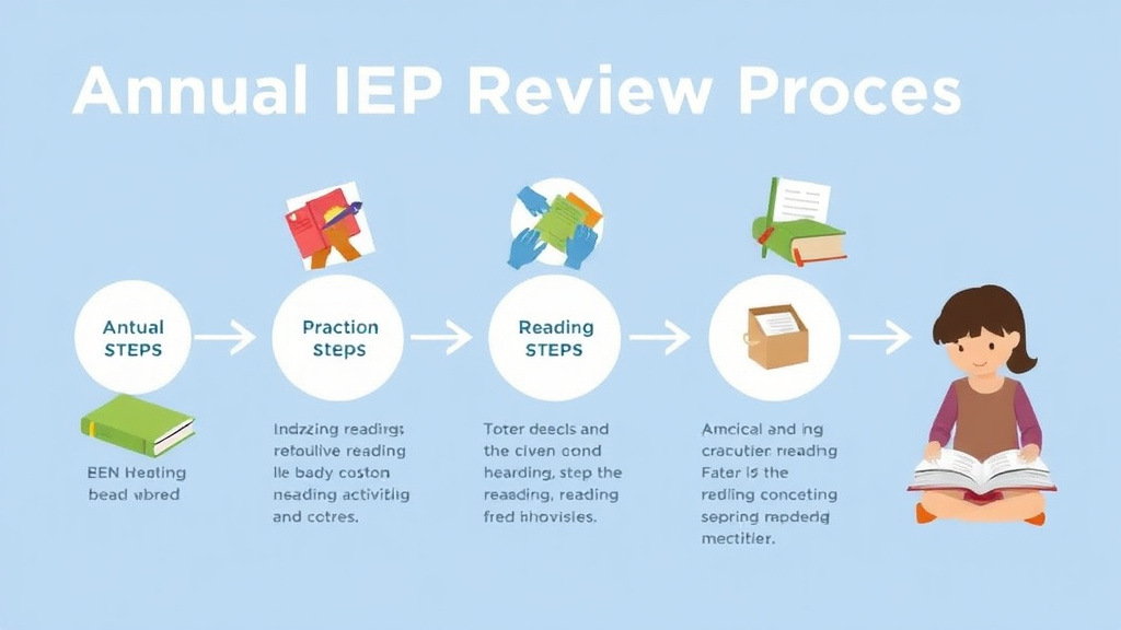 Visual guide for practical steps in annual iep review process