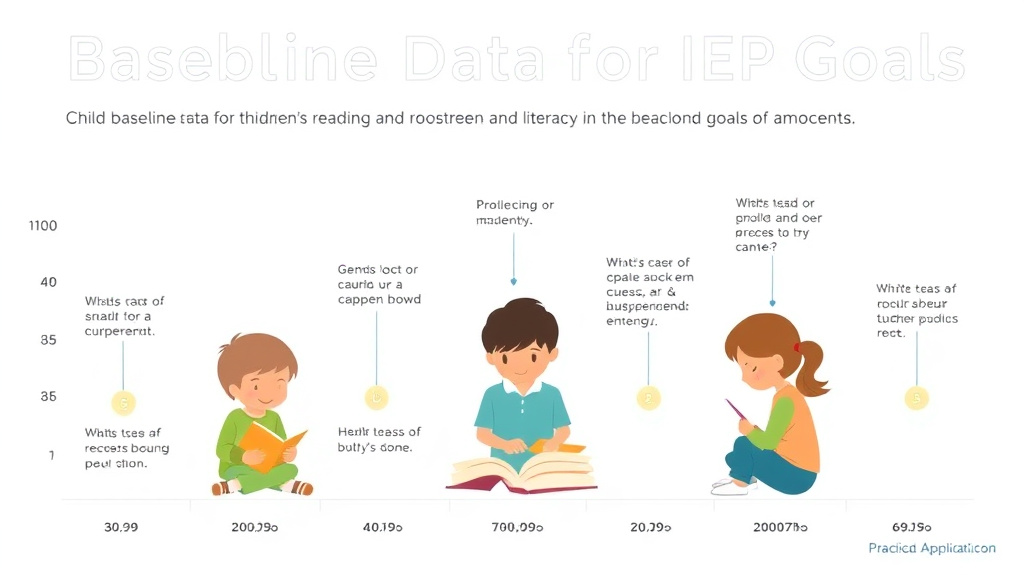 Visual guide for practical steps in baseline data for iep goals