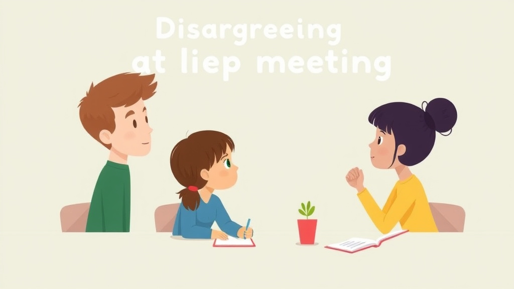 Visual guide for practical steps in disagreeing at iep meeting