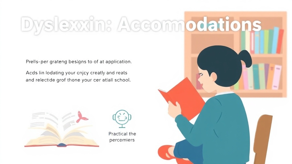 Visual guide for practical steps in dyslexia accommodations at school