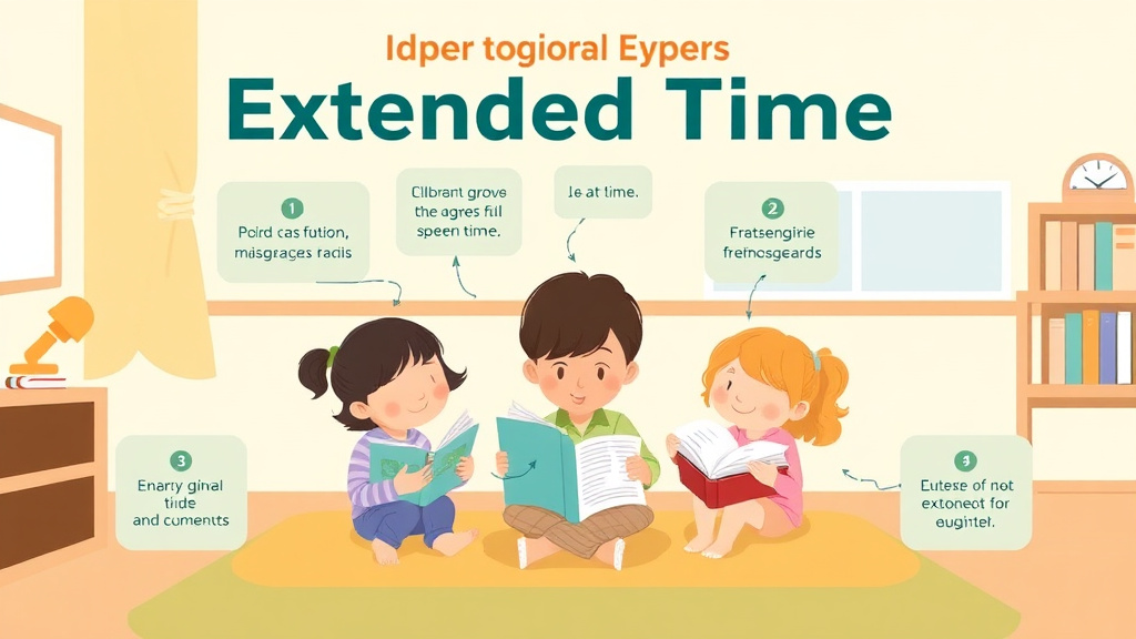 Visual guide for practical steps in extended time accommodation
