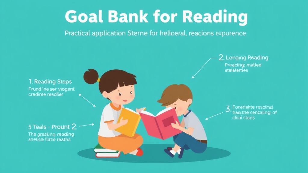 Visual guide for practical steps in iep goal bank for reading
