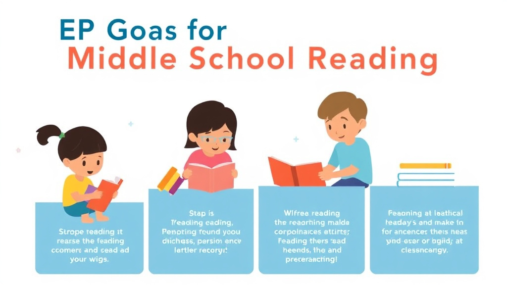 Visual guide for practical steps in iep goals for middle school reading