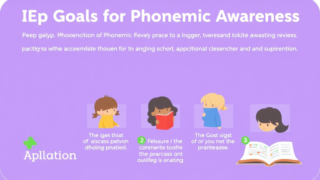 Visual guide for practical steps in iep goals for phonemic awareness