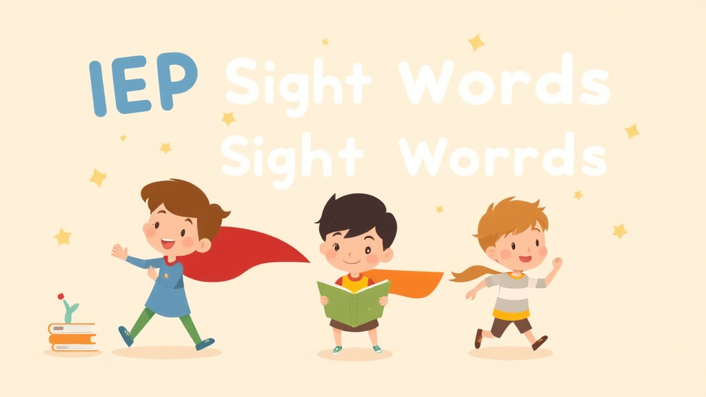 Illustration showing key concepts related to iep goals for sight words