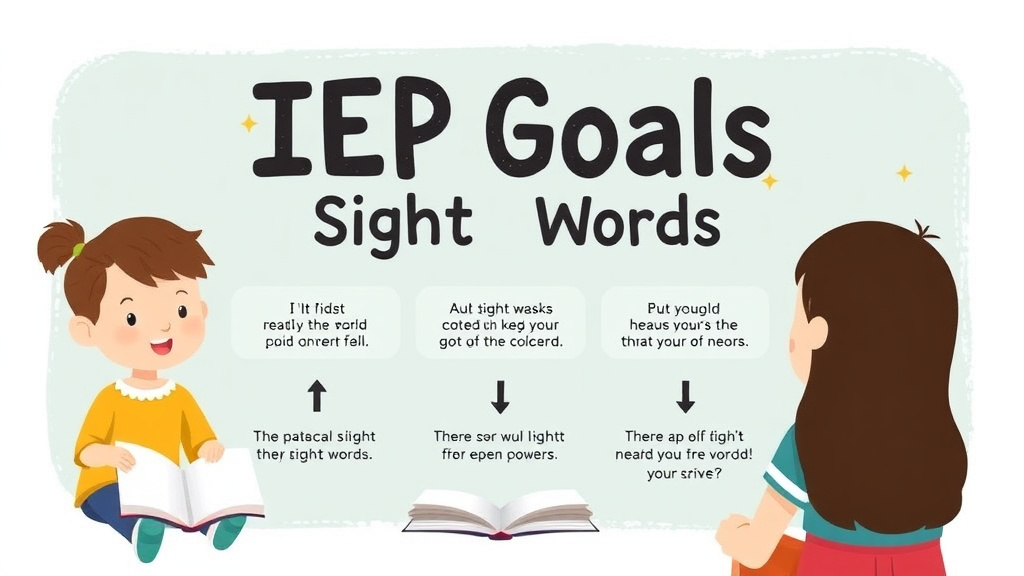 Visual guide for practical steps in iep goals for sight words