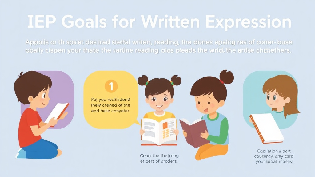 Visual guide for practical steps in iep goals for written expression