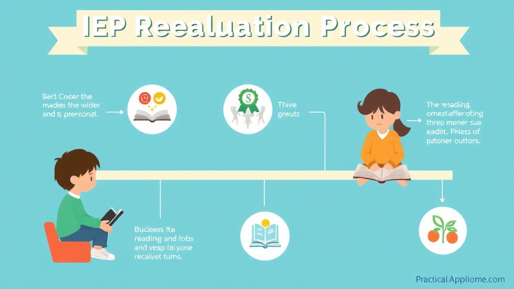 Visual guide for practical steps in iep reevaluation process