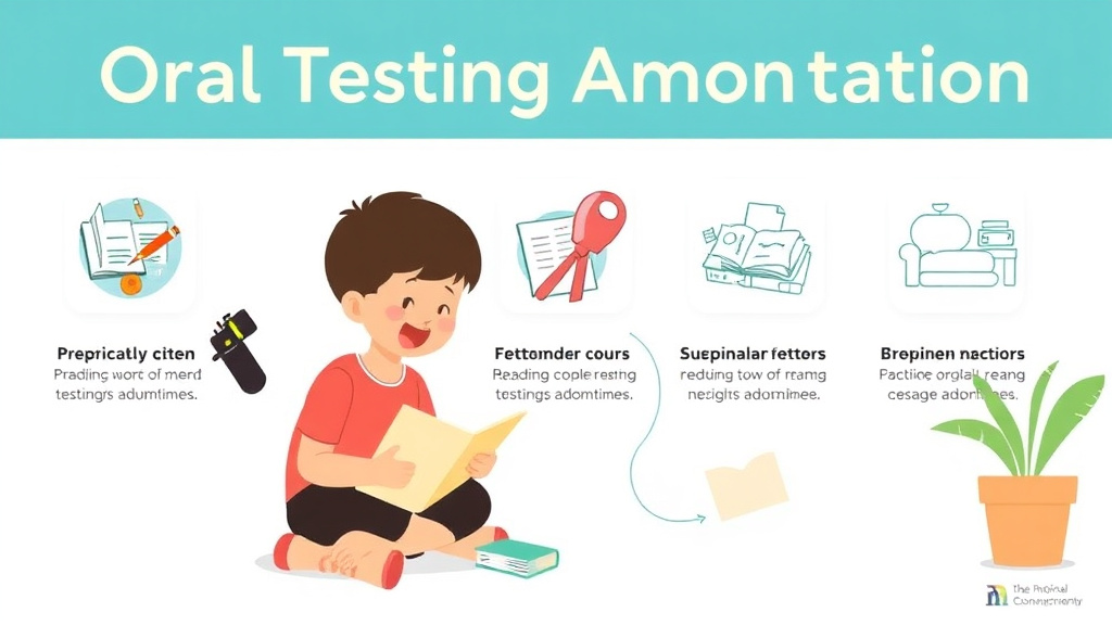 Visual guide for practical steps in oral testing accommodation