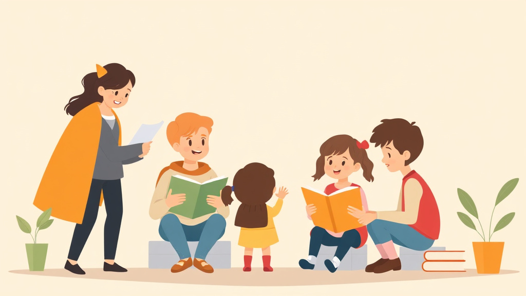 Illustration showing key concepts related to parent training and information centers